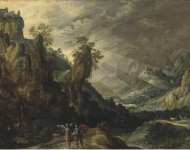 Keuninck Coninck Kerstiaen de Landscape with Tobias and the Angel  - Hermitage